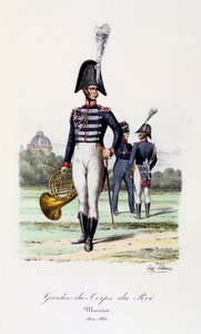 王のボディーガード、ミュージシャン、1820-30 作： Eugene Titeux