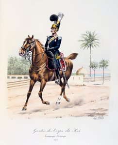 キングのボディガード、スペインキャンペーン、1823年、c1814-1830 作： Eugene Titeux
