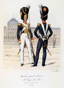 王の軍団の通常のフットガード、大小の衣装、1817年から30年