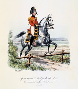 王の近衛兵、中隊司令官、小隊、1814-15 作： Eugene Titeux