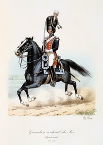 グレナディエアシュヴァルデュロワ、ラージドレス、1814-15