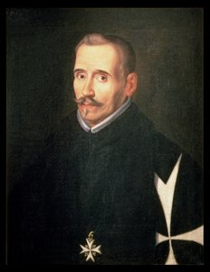 506 131-0795275/1 ロペ・フェリックス・デ・ベガ・カルピオの肖像 (1562-1635) c.1630 (キャンバスに油彩)