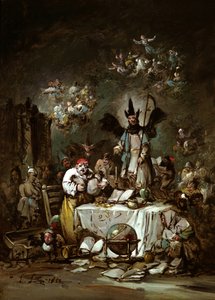 寓意的なカプリース。貪欲、1852 作： Eugenio Lucas Velázquez