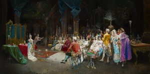 宮殿の魔術師 作： Eugenio Lucas Villaamil