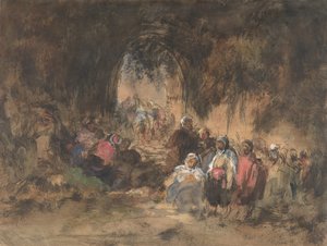 アラブ人の休息、1817-70。 作： Eugenio Lucas Villamil