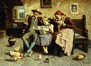 ニュースを読む 作： Eugenio Zampighi