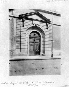 パリのホテルデュグランドヴェヌール、60 rue de Turenne、1901 作： Eugène Atget