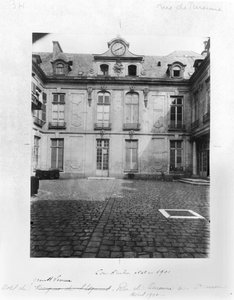 パリのホテルデュグランドヴェヌール、60 rue de Turenne、1901 作： Eugène Atget