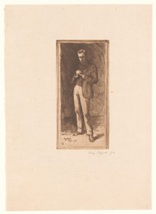 自画像 作： Eugène Bejot (signed by artist)