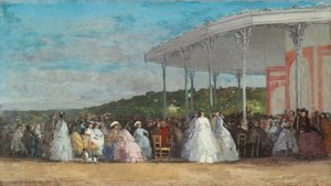 ドーヴィルのカジノでのコンサート 作： Eugène Boudin