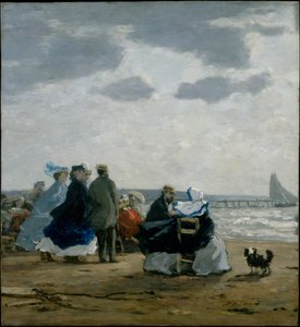 ビーチ、ディエップ 作： Eugene Louis Boudin