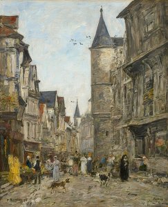 サンルーマン通り、ルーアン。 1895 作： Eugene Louis Boudin