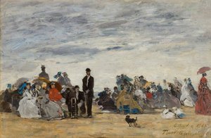 トルヴィルのビーチ 作： Eugene Louis Boudin