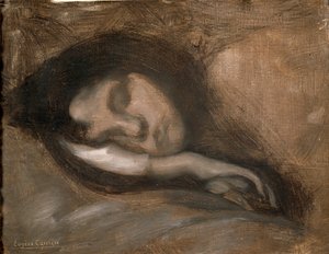 19世紀または20世紀初頭の眠れる女の頭