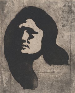 女性の頭、カリフォルニア州。 1904年。 作： Eugène Carrière