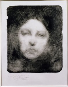 若い女の子の頭、1890 作： Eugène Carrière