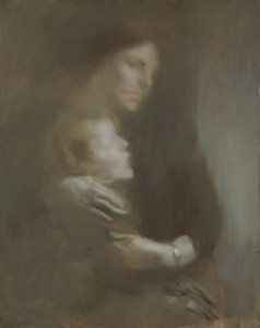 「出産の苦しみ」、1896-97 作： Eugène Carrière