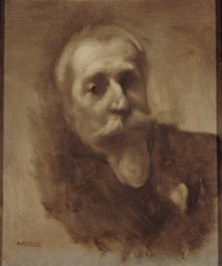 詩人、ジャーナリスト、小説家のアナトール・フランスの肖像、1844～1924年頃。 1900年。 作： Eugène Carrière
