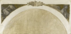 パリ市立ホテル科学サロンのためのスケッチ：1889年から1891年にかけての「La Géographie - La Géologie」（キャンバスに油彩） 作： Eugène Carrière
