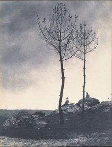 1860 年代初頭のバーント グラウンド、洞窟の近く。 作： Eugène Cuvelier
