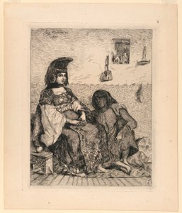 アルジェのユダヤ人女性 作： Eugène Delacroix