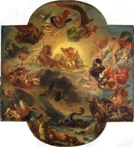 アポロはPythonの蛇に勝利しました。 1853年。 作： Ferdinand Victor Eugene Delacroix