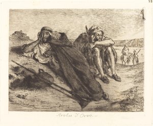 オラン・アラベス・ドランのアラブ人、1833年。 作： Eugène Delacroix