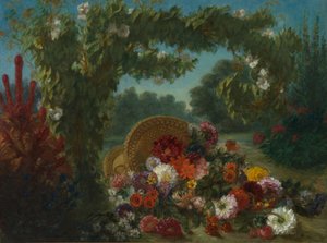 花のバスケット、1848-49。 作： Eugène Delacroix