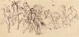 Charioteers の表と裏。 作： Eugène Delacroix
