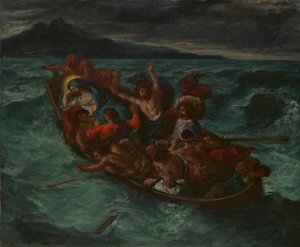 テンペスト中に眠っているキリスト、ca。 1853年。
