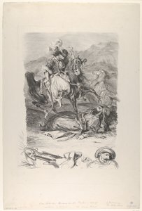 ジャウルとパシャの戦い、1827., 1827. 作： Eugène Delacroix