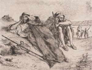 デンマーク語： オラン出身のアラブ人 作： ウジェーヌ・ドラクロワ