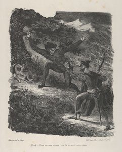 ハルツ山脈のファウストとメフィストフェレス ゲーテ、ファウスト、1825-27., 1825-27. 作： Eugène Delacroix
