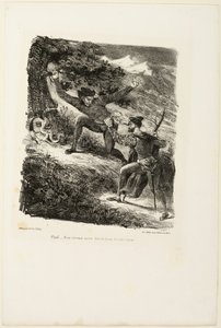 『ファウスト』より ハルツ山脈のファウストとメフィストフェレス 作： Eugène Delacroix