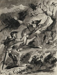 ブロックスバーグのファウストとメフィストフェレス 作： Ferdinand Victor Eugene Delacroix