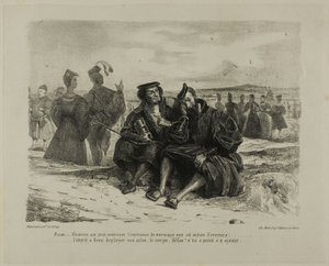 ファウストより ファウストとワーグナー 作： Eugène Delacroix
