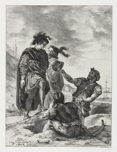 ハムレット: ハムレットとホレイショと墓掘り人 作： Eugène Delacroix