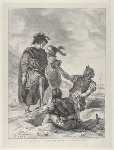 墓掘り人の前のハムレットとホレイショ, 1843., 1843. 作： Eugène Delacroix