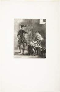 ハムレットとオフィーリア 作： Eugène Delacroix