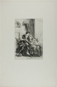 ハムレットと女王 作： Eugène Delacroix