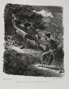 ファウストの挿絵: ハルツ山脈のファウストとメフィストフェレス 作： Eugène Delacroix