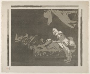 軍病院の内部、1828 年以前、1828 年以前。 作： Eugène Delacroix