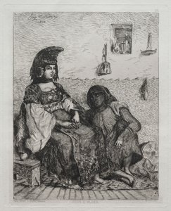 アルジェのユダヤ人女性 作： Eugène Delacroix