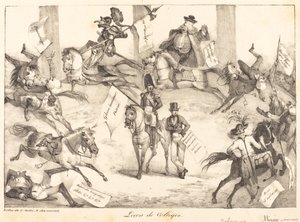 トリック ライディング ボールティング レッスン、1822 年。 作： Eugène Delacroix