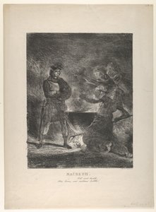 魔女に相談するマクベス, 1825., 1825. 作： Eugène Delacroix