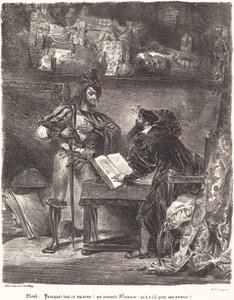 ファウストにメフィスト登場 作： Eugène Delacroix