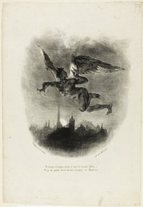 空飛ぶメフィストフェレス 作： Eugène Delacroix