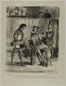 『ファウスト』より 弟子を迎えるメフィストフェレス 作： Eugène Delacroix