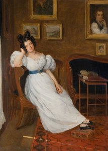 マダム シモンの肖像、1850 年。 作： Eugène Delacroix