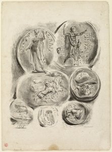 アンティーク・メダル7枚セット 作： Eugène Delacroix
